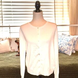The Limited White Cardigan Sweater